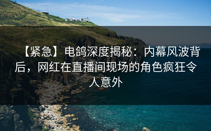 【紧急】电鸽深度揭秘：内幕风波背后，网红在直播间现场的角色疯狂令人意外